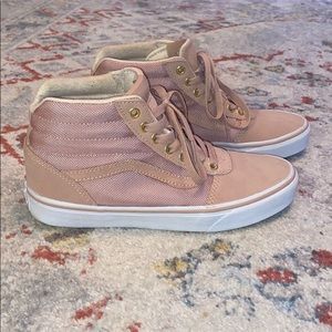 VANS Pink Hightop Sneakers size 8.5